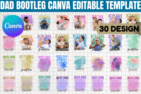 Download Dad Bootleg Canva Editable Template - Editable template Collection