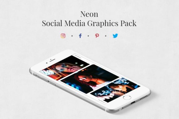 Download Neon Social Media Graphics Pack - Social media graphics Collection