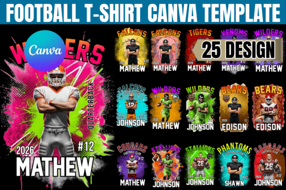 Download Football T-Shirt Canva Template - Premium Resources