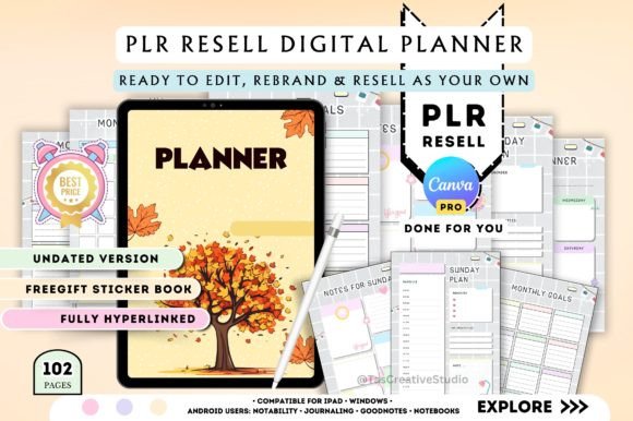 Download PLR Canva Planner - Editable Template - Editable template Collection