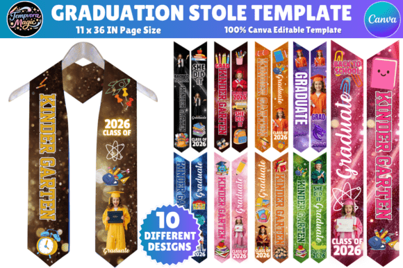 Download Kids Graduation Stole Canva Bundle - Premium Bundle