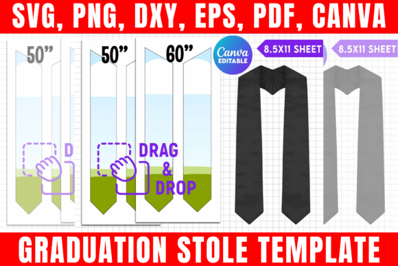 Download Graduation Stole Canva Template - Premium Resources